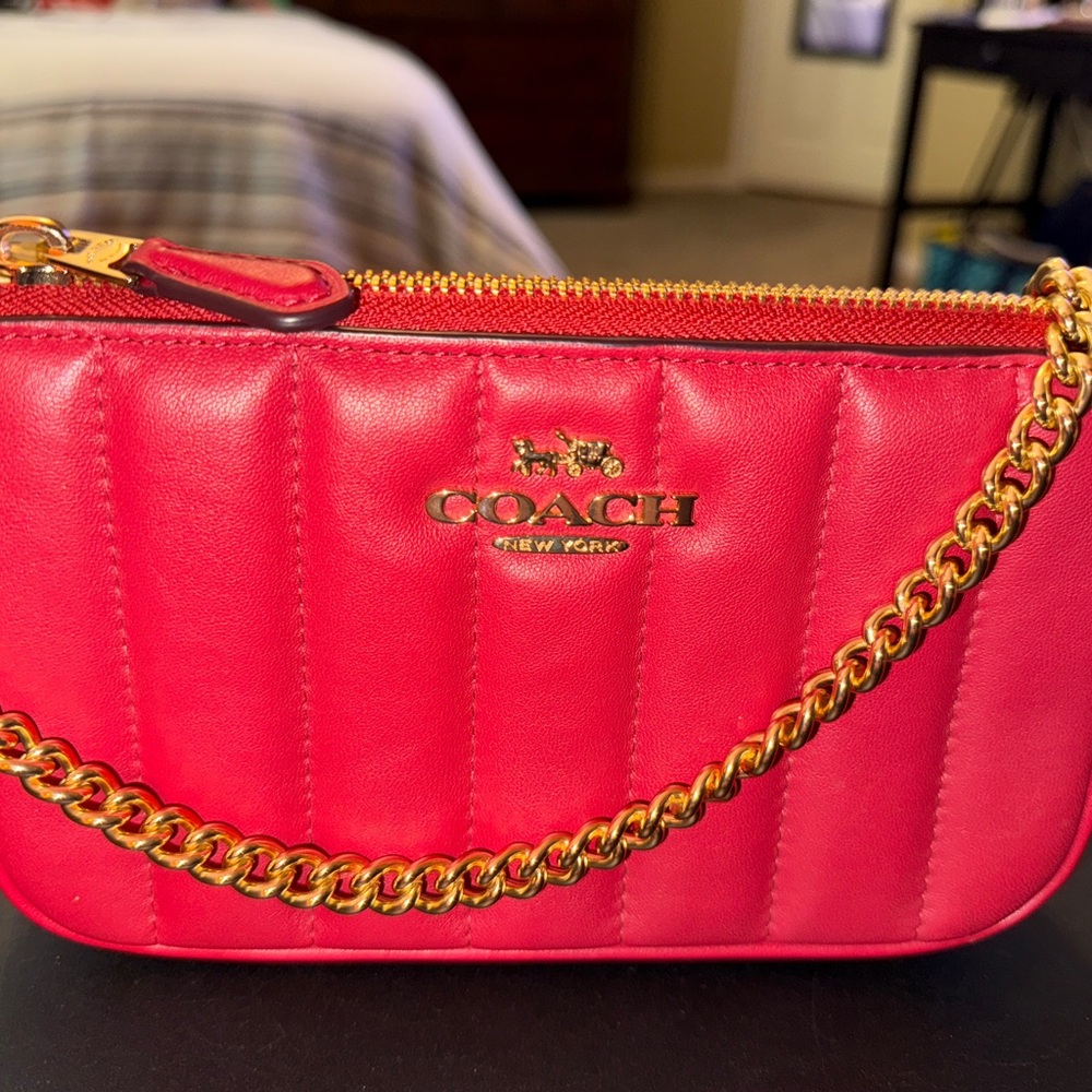 Coach Red Quilted Nolita 19